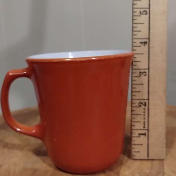 Vintage Burnt Orange PYREX Coffee Mug Set of 6 / Great Condition - Picture 3 of 7